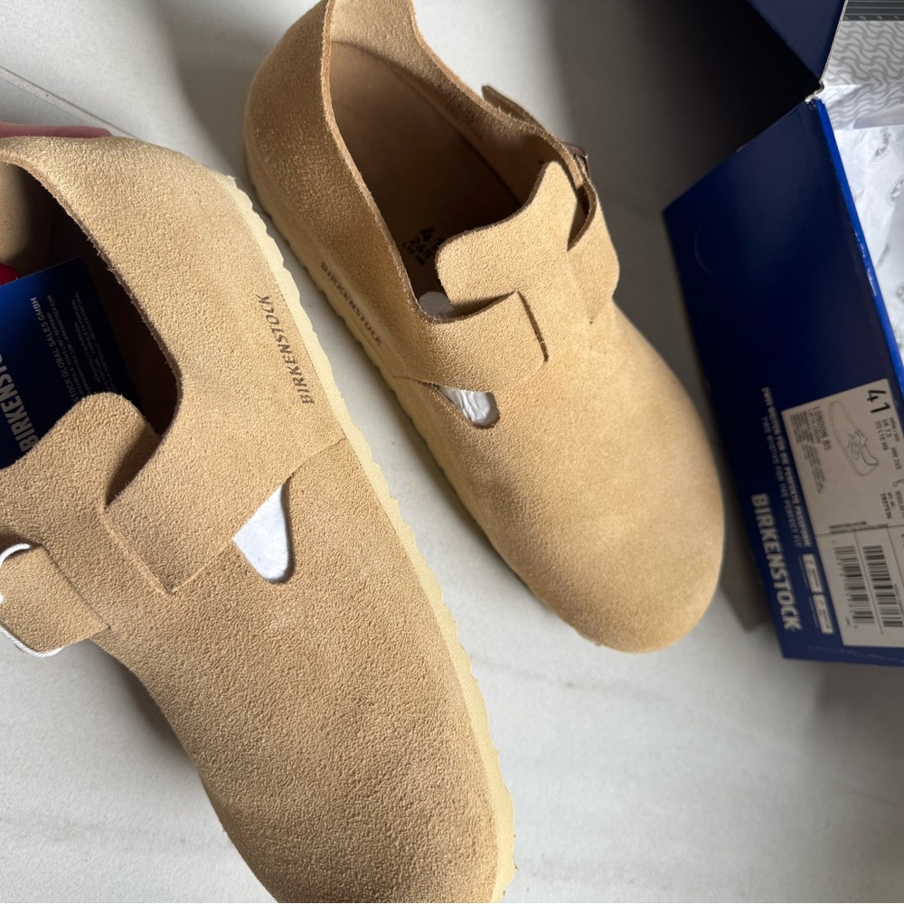 Birkenstock London BS in Latte Cream EU 41. US 10